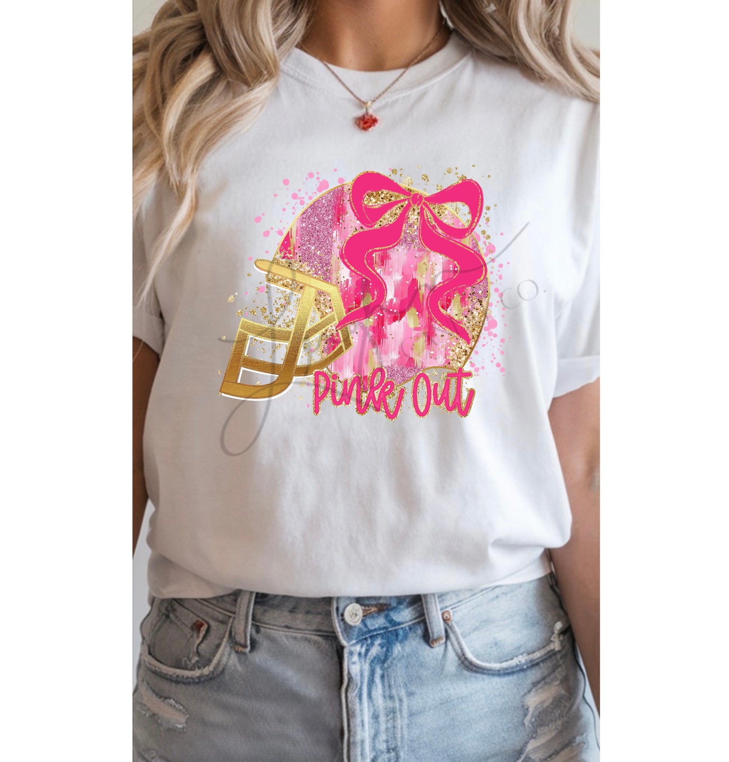 Breast Cancer Awareness Football Helmet Bow *Preorder*