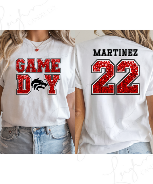 Faux Glitter Game Day Spirit Tee *PREORDER*