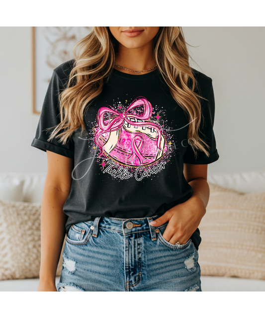 Breast Cancer Awareness Football Bow *Preorder*